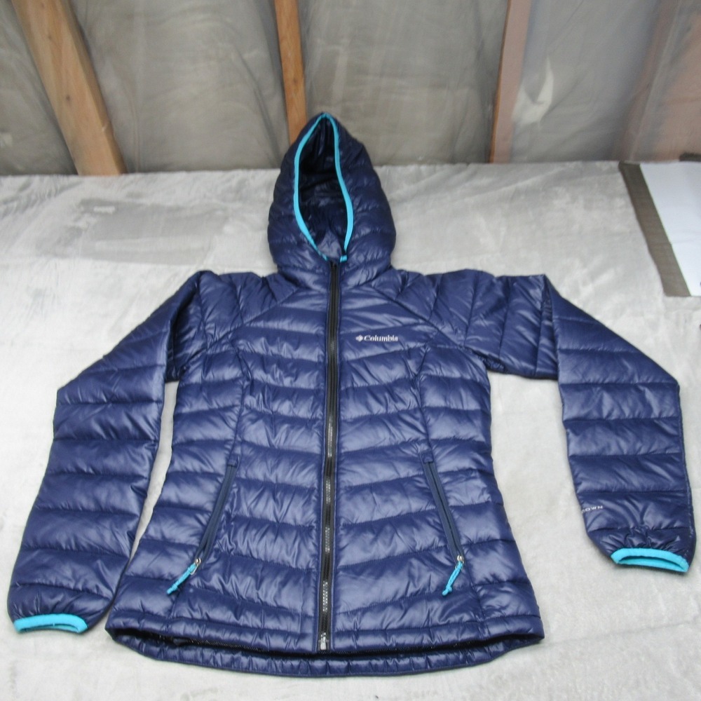 Columbia Jacket‎ Womens XS Blue TurboDown Omni-Heat Puffer Cold Weather Packable
